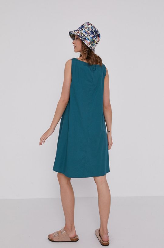 Sukienka damska z wiskozy w kształcie litery A zielona 100 % Wiskoza