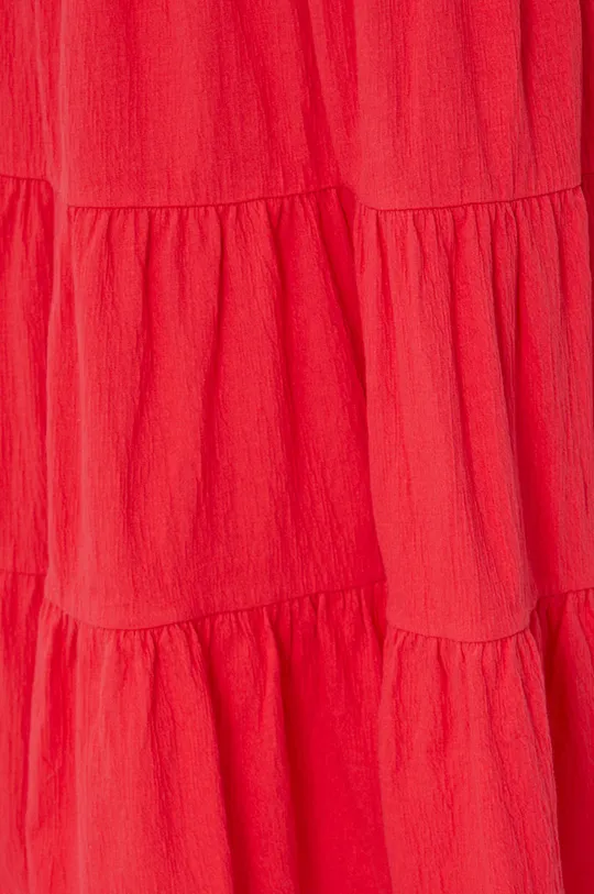 Sukienka damska z marszczeniami na ramiączkach czerwona Damski