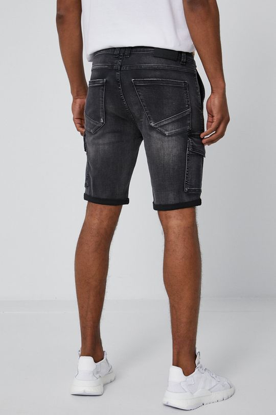 szary Szorty męskie jeansowe z kieszeniami cargo szare