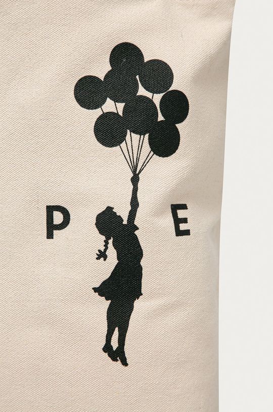 Bawełniana torba Banksy’s Graffiti beżowa cielisty