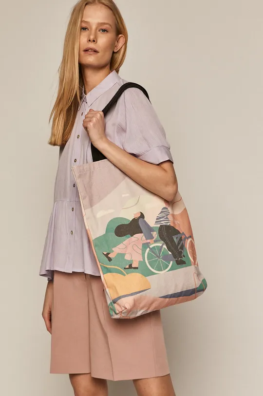 Bawełniana torba damska Projekt: Rower multicolor