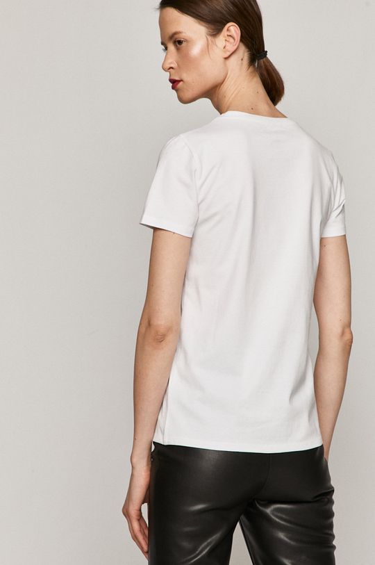 T-shirt damski z bawełny organicznej biały <p>96 % Bawełna organiczna, 4 % Elastan</p>