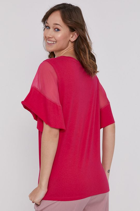 T-shirt damski z bawełny organicznej różowy <p>100 % Bawełna organiczna</p>