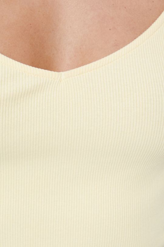 T-shirt damski z bawełny organicznej żółty