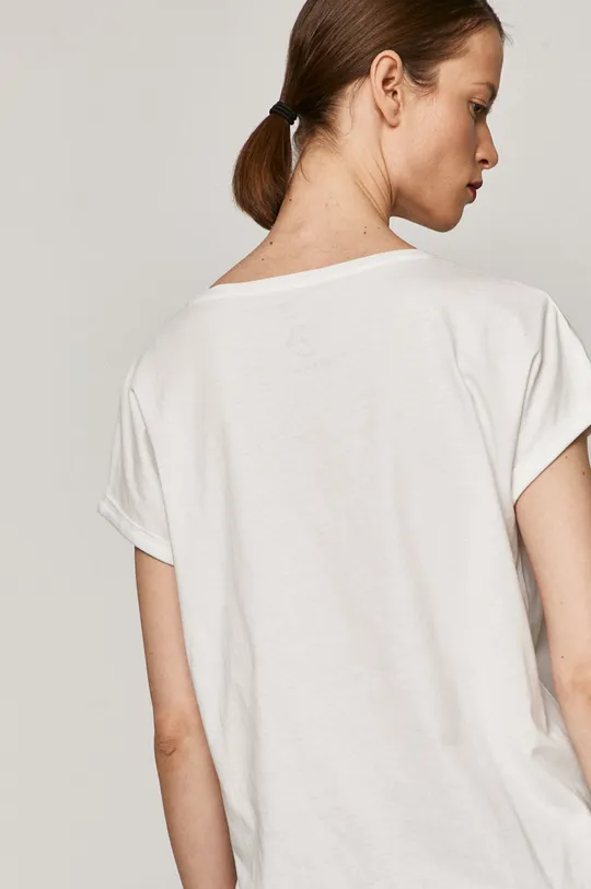 T-shirt damski z bawełny organicznej NIE PYTAJ biały <p>100 % Bawełna organiczna</p>