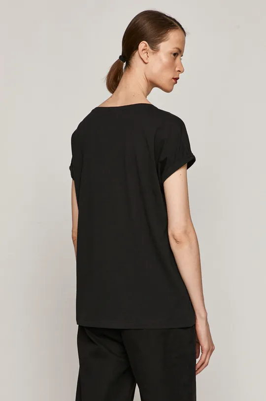 T-shirt damski z bawełny organicznej NIE PYTAJ czarny <p>100 % Bawełna organiczna</p>