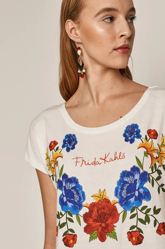 T-shirt damski Frida Kahlo biały Damski