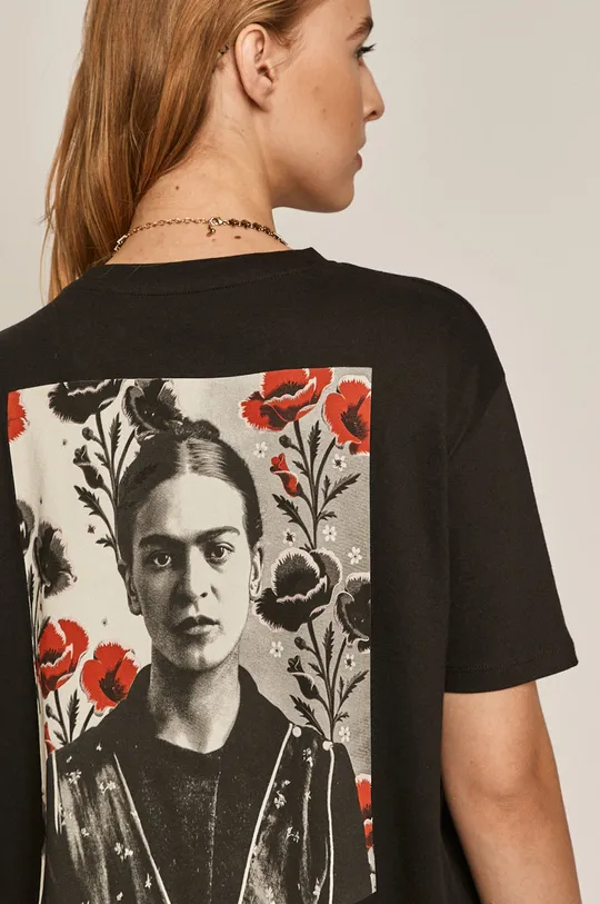 T-shirt damski Frida Kahlo czarny