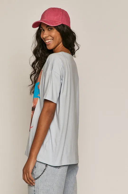 T-shirt damski z bawełny organicznej niebieski 100 % Bawełna organiczna