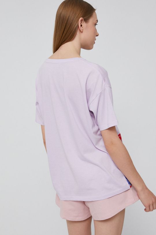 T-shirt damski oversize różowy 100 % Bawełna