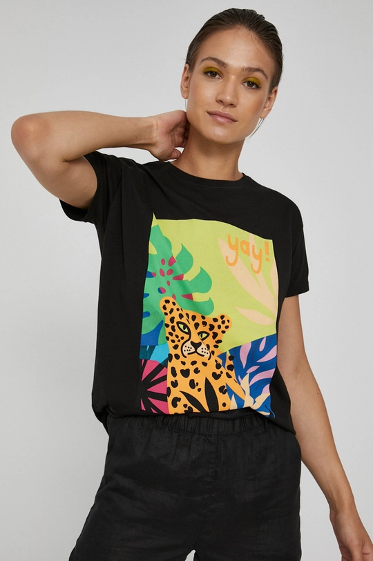 fekete Medicine - T-shirt Abstract Garden Női