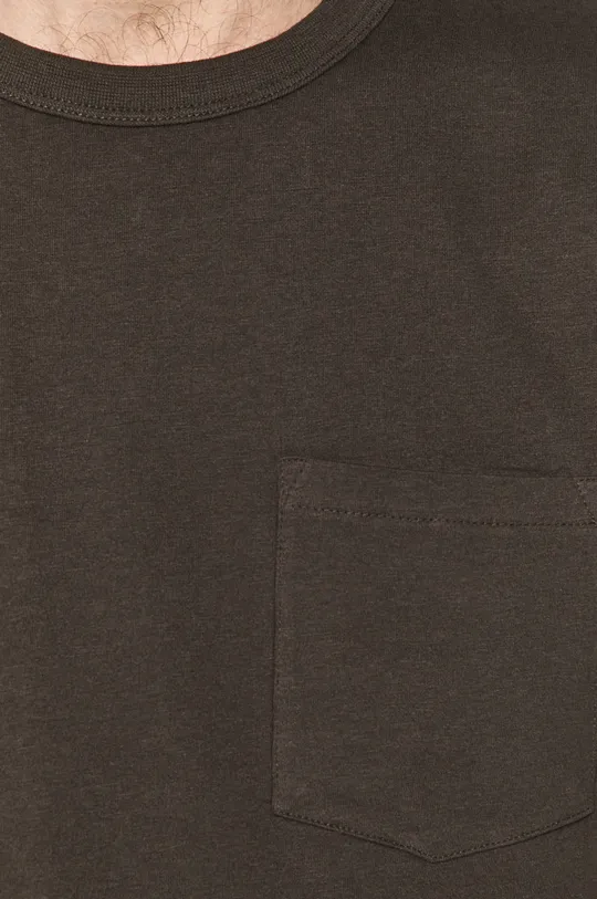 Bawełniany t-shirt męski z kieszonką szary Męski