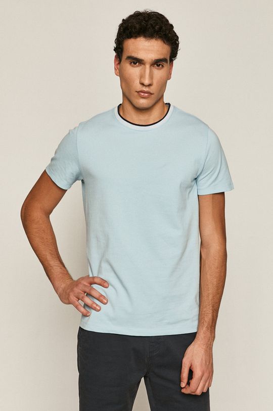 blady niebieski T-shirt męski niebieski