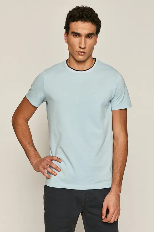 niebieski T-shirt męski niebieski