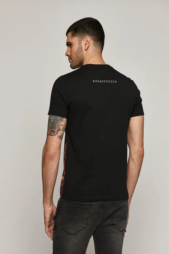 T-shirt męski z kolekcji EVIVA L’ARTE czarny <p>Materiał zasadniczy: 100 % Bawełna 
Materiał dodatkowy: 100 % Poliester</p>