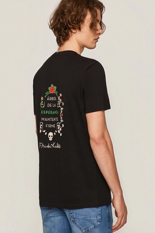 czarny T-shirt męski Frida Kahlo czarny