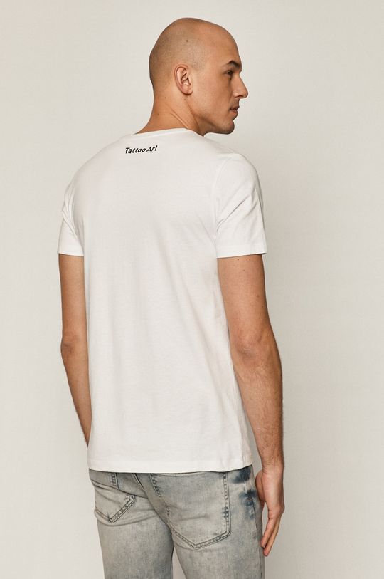 T-shirt męski by Akvarko, Tattoo Art biały 100 % Bawełna