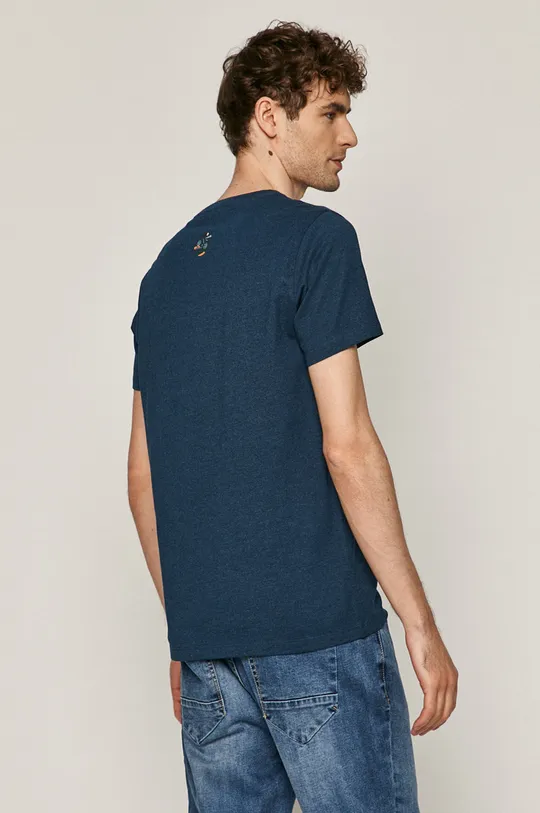 T-shirt męski z nadrukiem niebieski 80 % Bawełna, 20 % Poliester