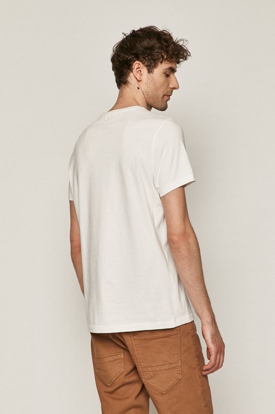 T-shirt męski z bawełny organicznej Projekt: Rower biały 100 % Bawełna organiczna