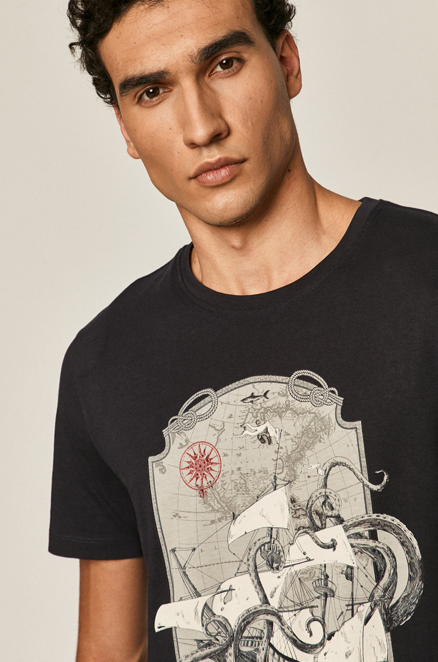 T-SHIRT Z BAWEŁNY ORGANICZNEJ - GREEN main image 1