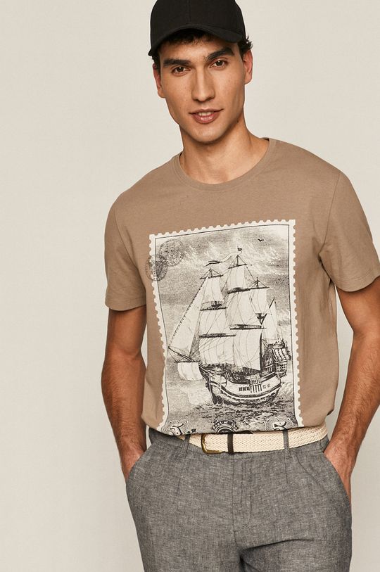 beżowy Medicine - T-shirt Ships & Maps Męski