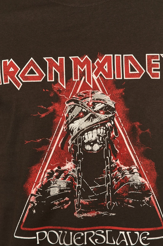 T-shirt męski z nadrukiem Iron Maiden szary Męski