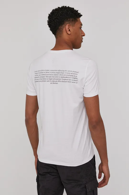 T-shirt męski z bawełny organicznej by Bartek Bojarczuk biały 100 % Bawełna organiczna