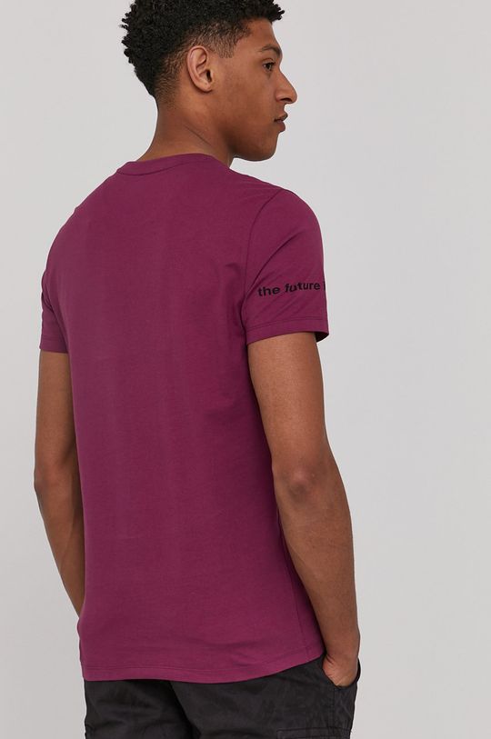 T-shirt męski z bawełny organicznej by Bartek Bojarczuk fioletowy 100 % Bawełna organiczna