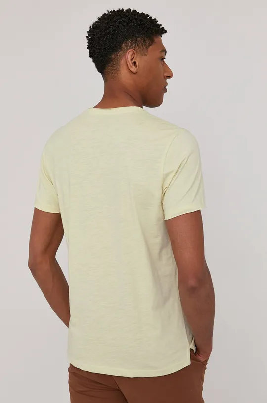 T-shirt męski z bawełny organicznej żółty 100 % Bawełna organiczna