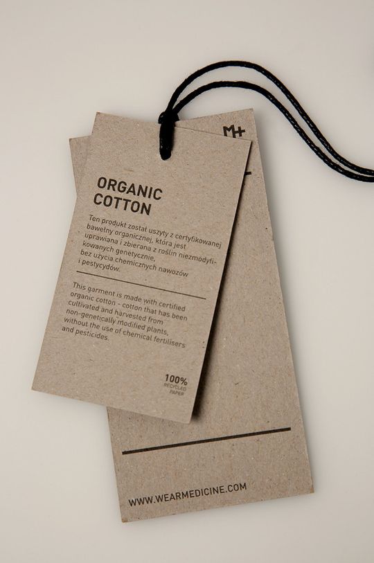 T-shirt męski z bawełny organicznej by Iza Dudzik, Grafika Polska szary