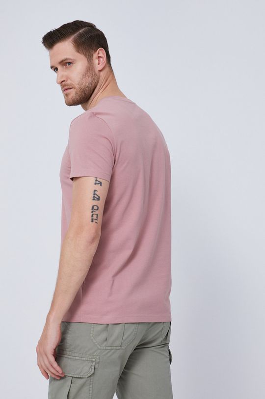 T-shirt męski z bawełny organicznej fioletowy 100 % Bawełna organiczna
