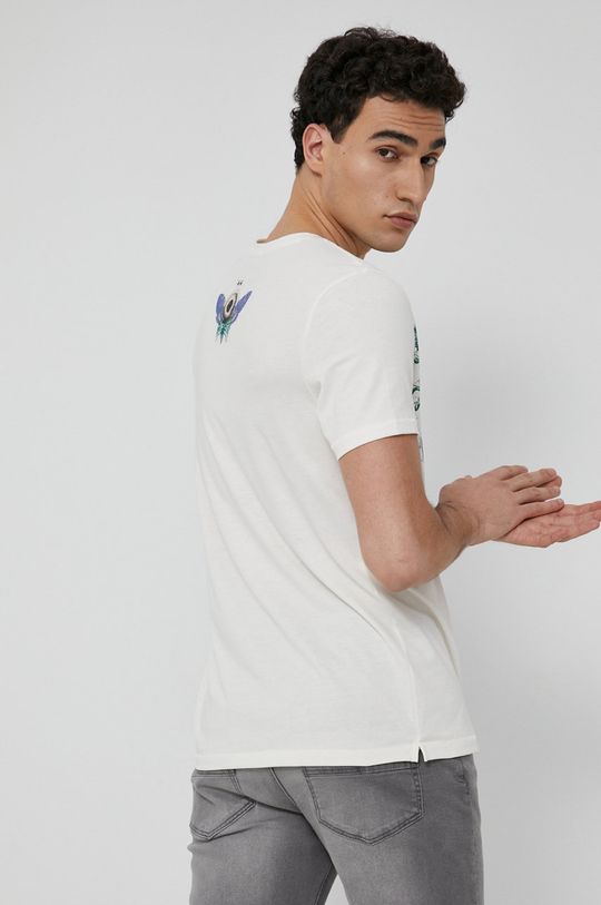 T-shirt męski z bawełny organicznej biały 100 % Bawełna organiczna