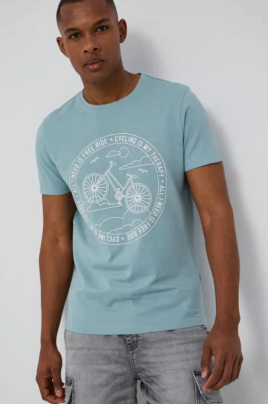 turkusowy Medicine - T-shirt Bicycles Męski
