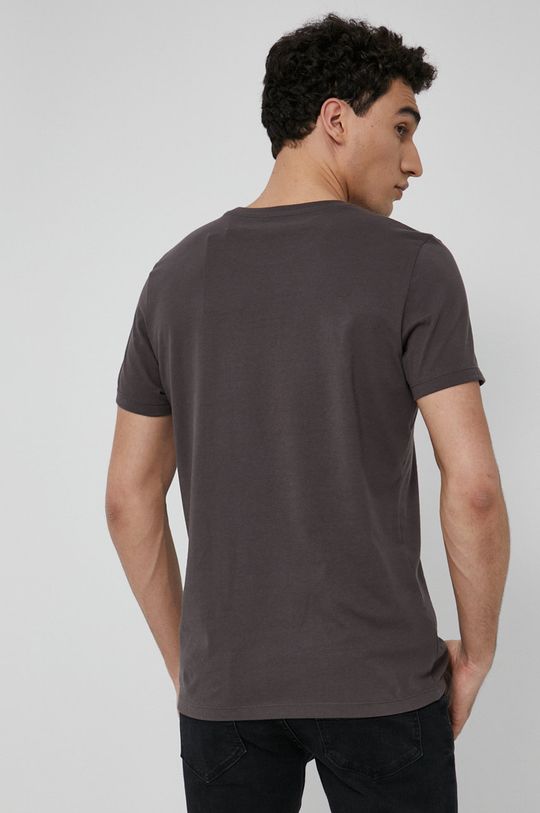 T-shirt męski z bawełny organicznej szary 100 % Bawełna organiczna