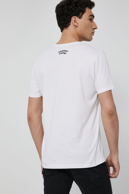 T-shirt męski z bawełny organicznej biały <p>T-shirt szary: 90% Bawełna organiczna, 10% Wiskoza 
T-shirt biały: 100% Bawełna organiczna</p>