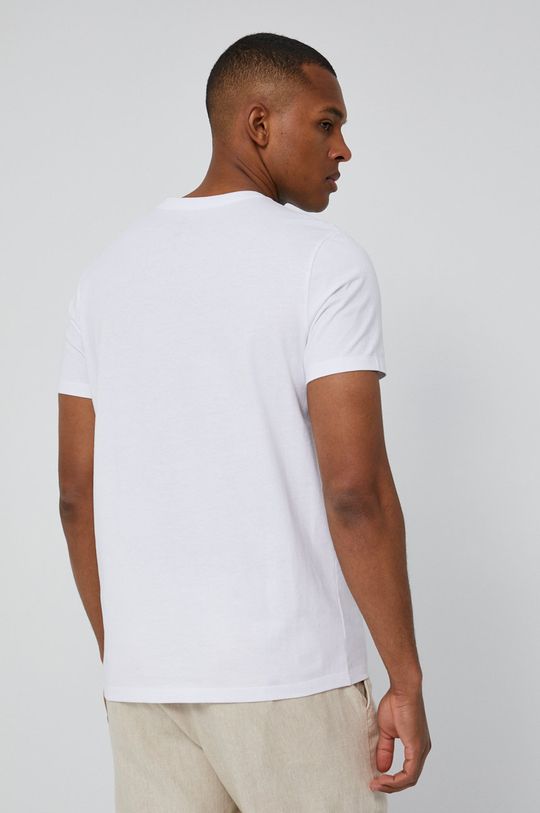 T-shirt męski z bawełny organicznej biały 100 % Bawełna organiczna