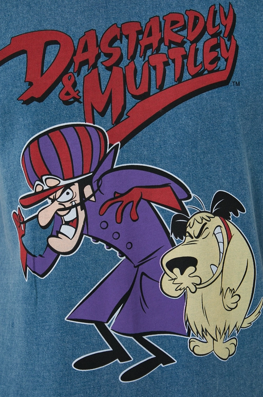 T-shirt męski z nadrukiem Dastardly i Muttley niebieski Męski