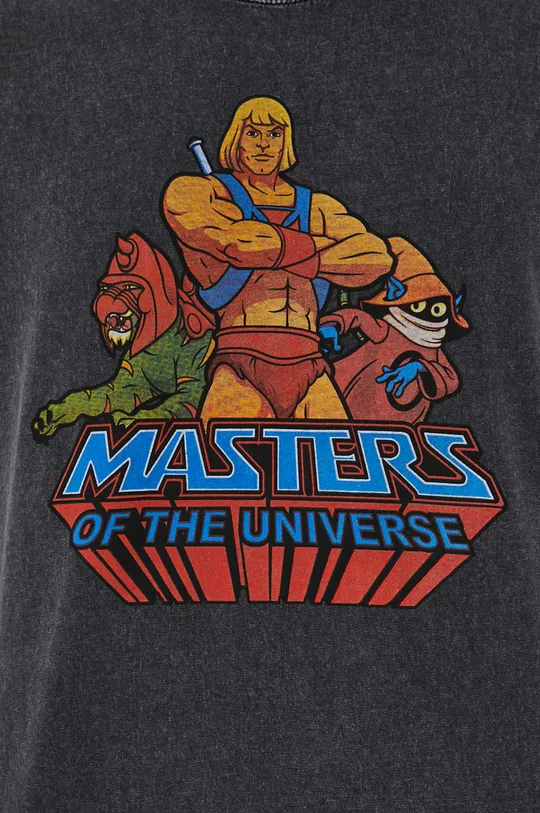 T-shirt męski z nadrukiem Masters of the Universe czarny Męski