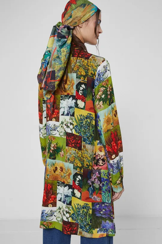Koszula Eviva L'arte damska wzorzysta multicolor 100 % Wiskoza