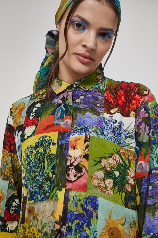 Koszula Eviva L'arte damska wzorzysta multicolor Damski