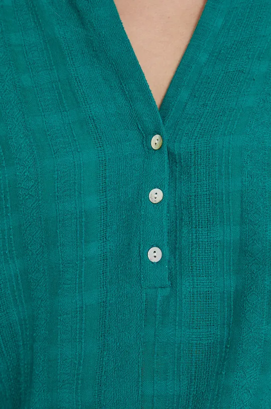 Bluzka bawełniana damska gładka zielona