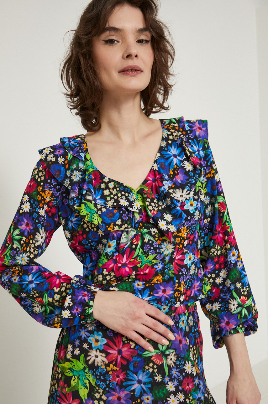 viacfarebná Blúzka dámska Intense Florals