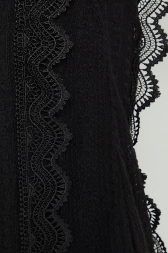 Bluzka bawełniana damska koronkowa czarna