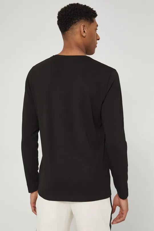 Tričko s dlhým rukávom pánsky Basic čierna