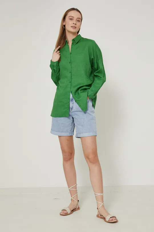 zelená Ľanová košeľa dámska Eco Warrior