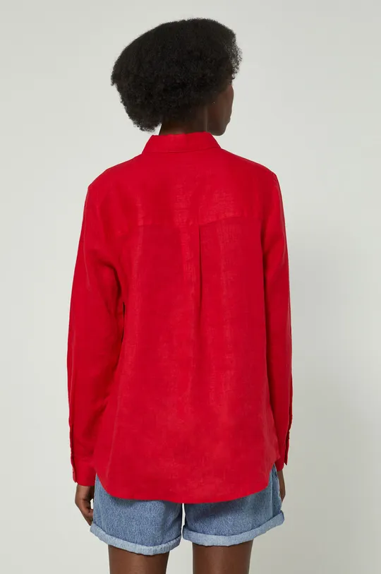 červená Ľanová košeľa dámska Essential