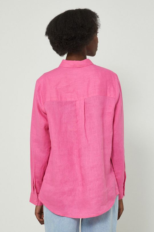 ostry różowy Medicine koszula lniana