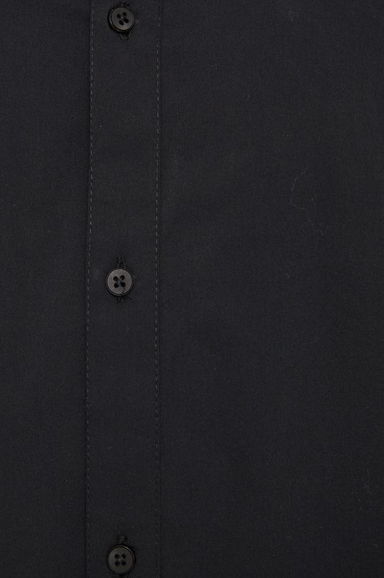 Koszula męska gładka ze stójką czarna czarny