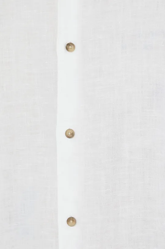 Ľanová košeľa pánska Basic biela