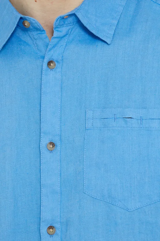 Ľanová košeľa pánska Basic modrá